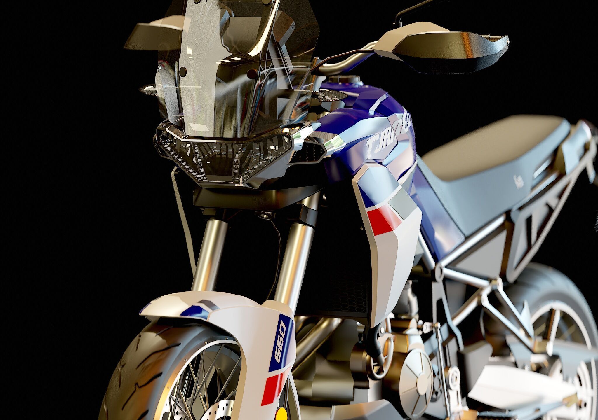 Base model  Aprilia Tuareg 660 2022 3D model_10