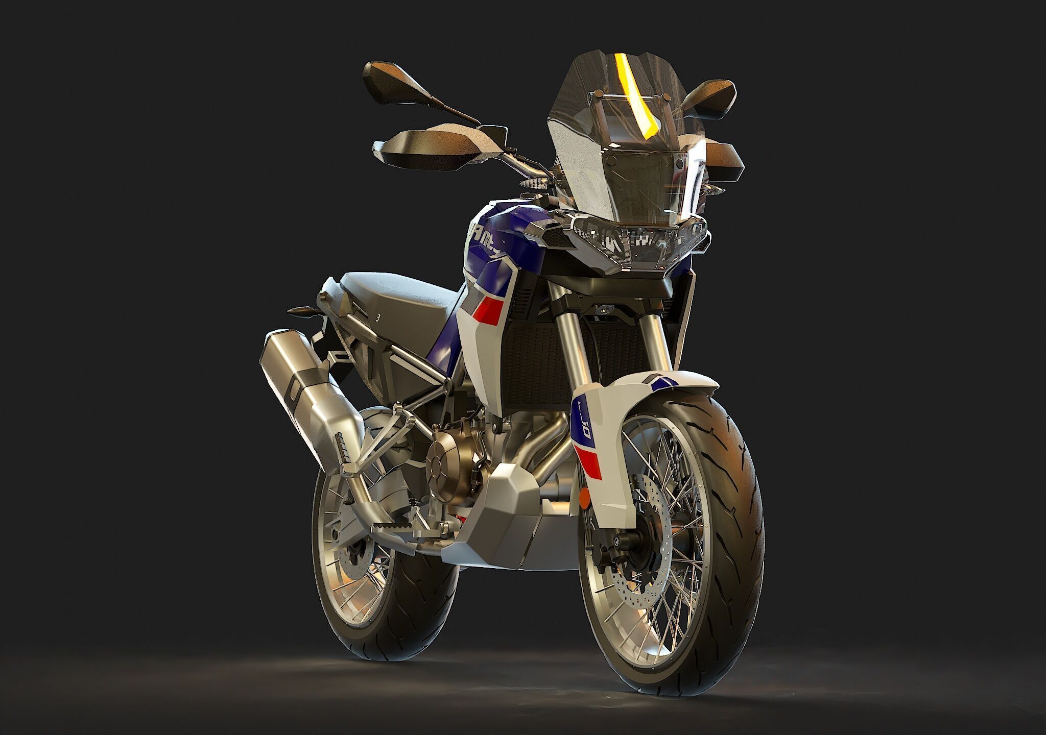 Base model  Aprilia Tuareg 660 2022 3D model_8