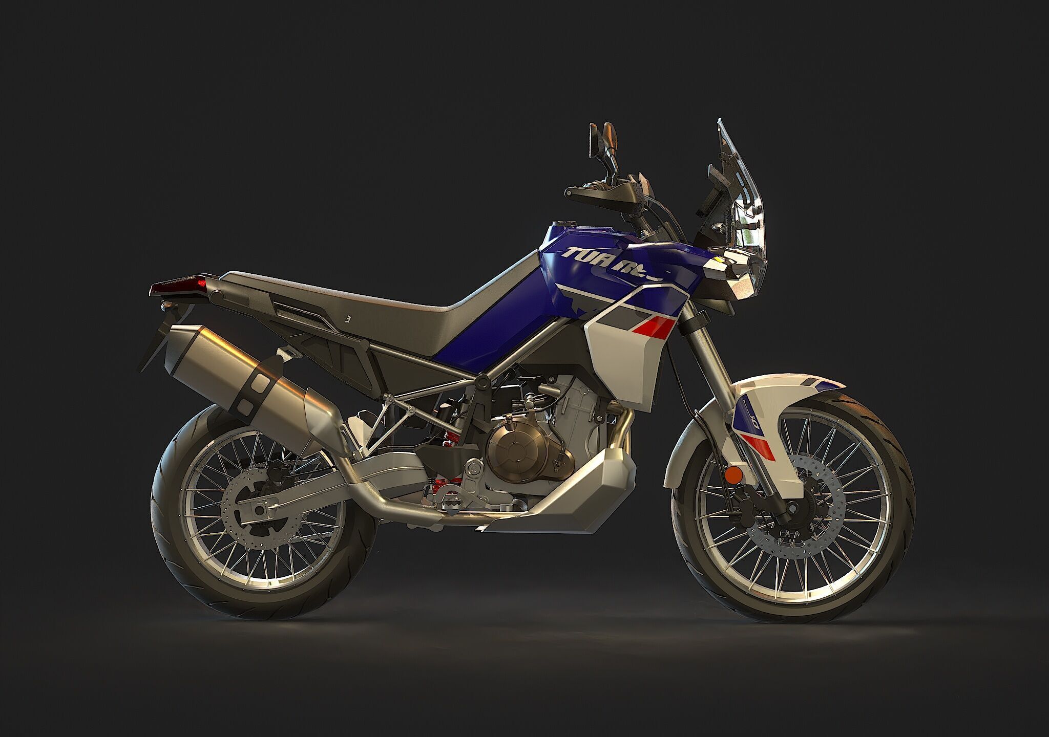 Base model  Aprilia Tuareg 660 2022 3D model_5