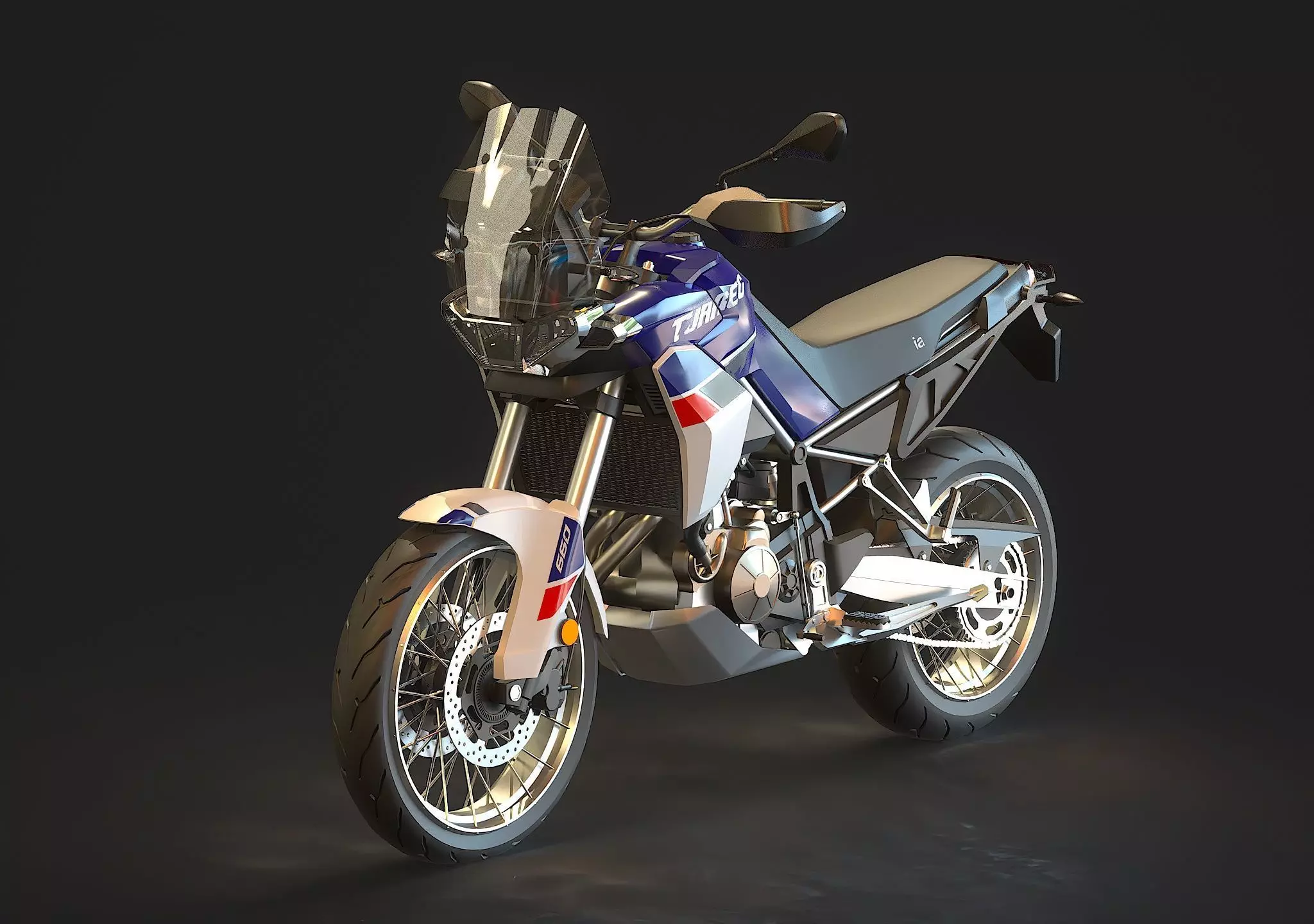 Base model  Aprilia Tuareg 660 2022 3D model_0
