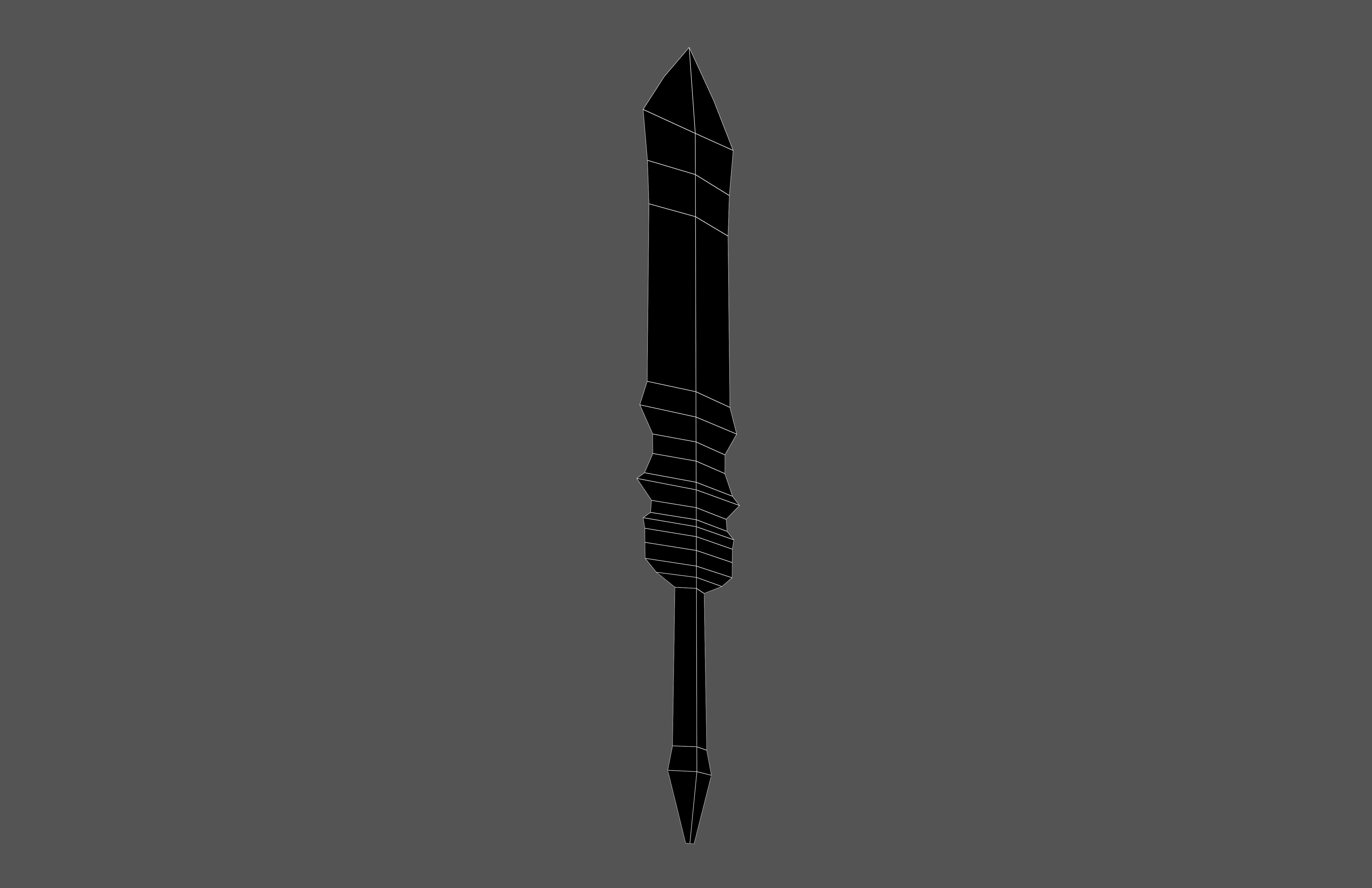 Low Poly Iron Sword v1 001 Low-poly 3D model_7