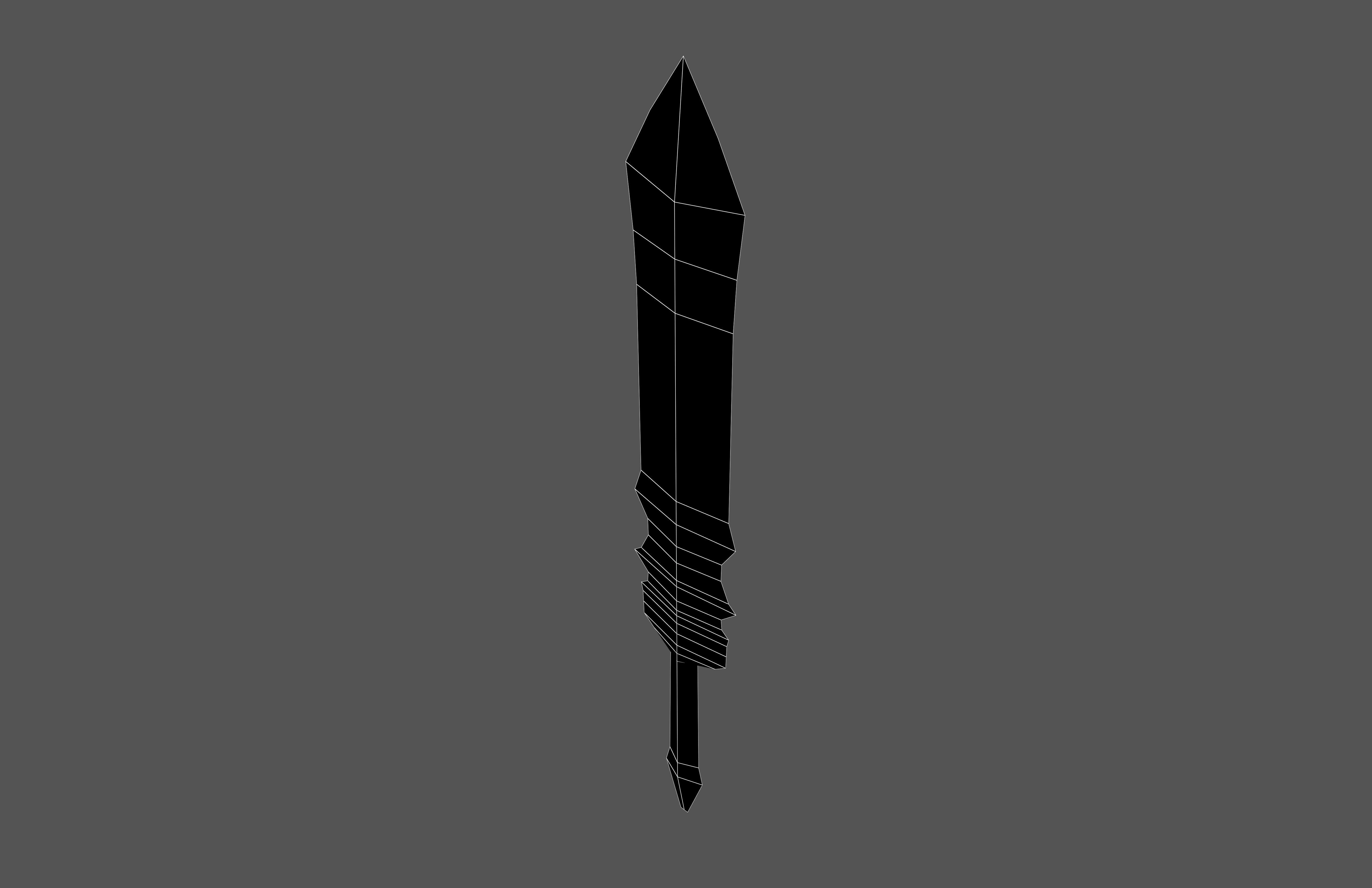 Low Poly Iron Sword v1 001 Low-poly 3D model_4