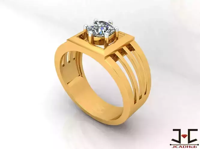 0260 - Unisex Solitaire Ring - JCADHub
