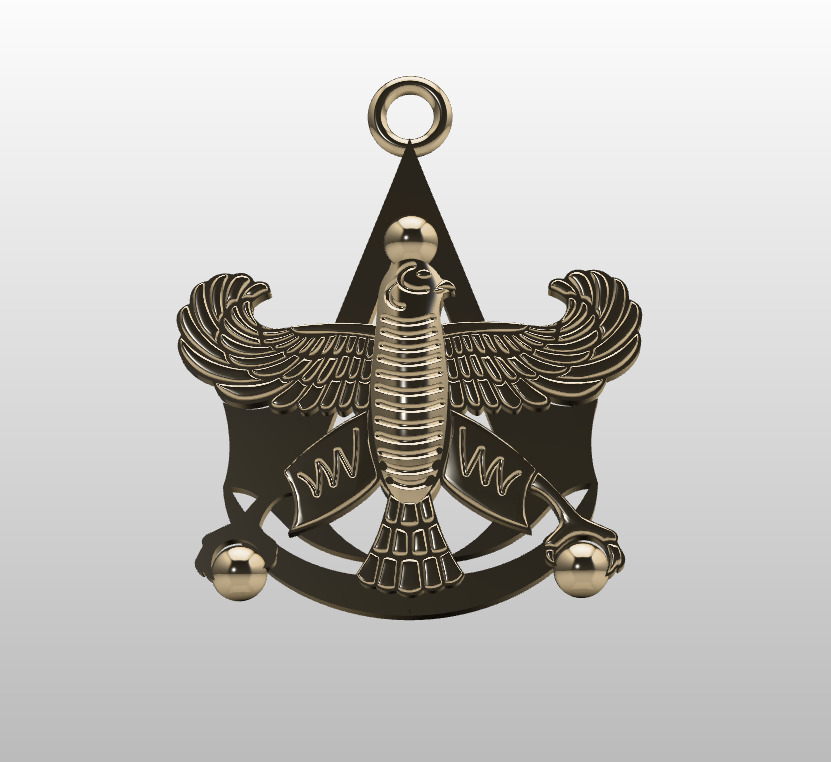 Cyrus the Great Achaemenid Persian Flag  Pendant 3D print model_4