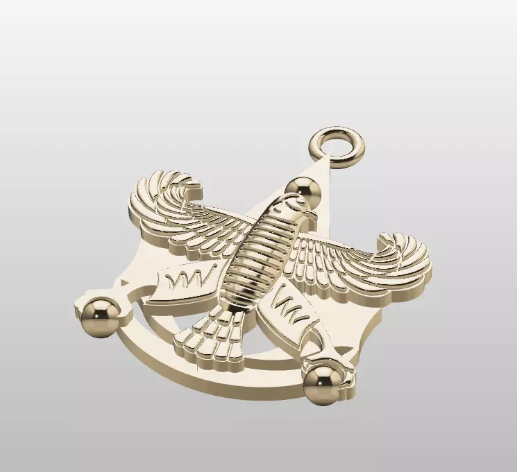 Cyrus the Great Achaemenid Persian Flag  Pendant 3D print model_0