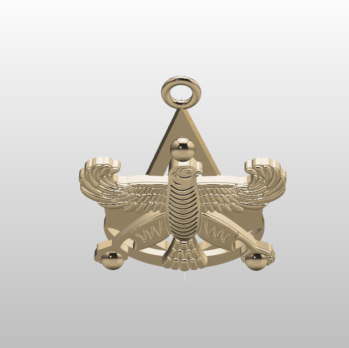 Cyrus the Great Achaemenid Persian Flag  Pendant 3D print model_1