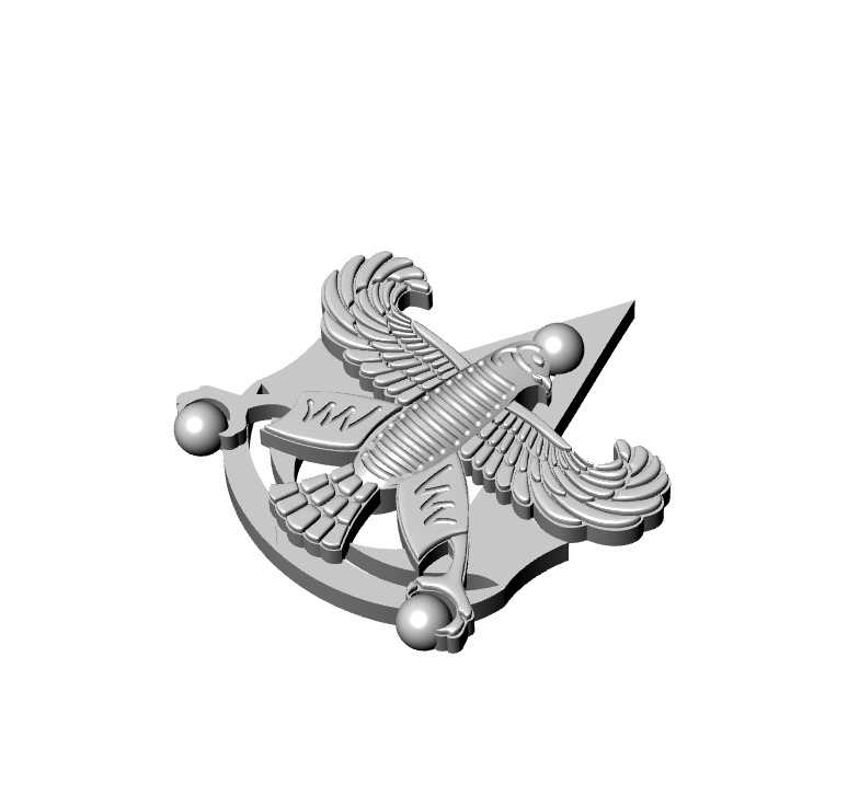 Cyrus the Great Achaemenid Persian Flag  Pendant 3D print model_3