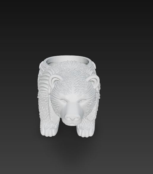 Bear Planter Native American Inspired 3D Print Object 3D model_18