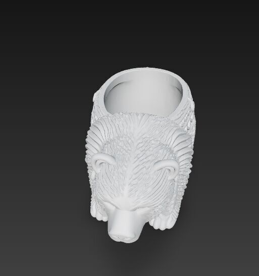 Bear Planter Native American Inspired 3D Print Object 3D model_25
