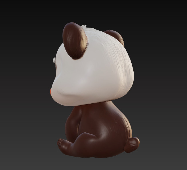 Adorable Panda Trio Cute 3D Printable Figurine Set 3D print model_12