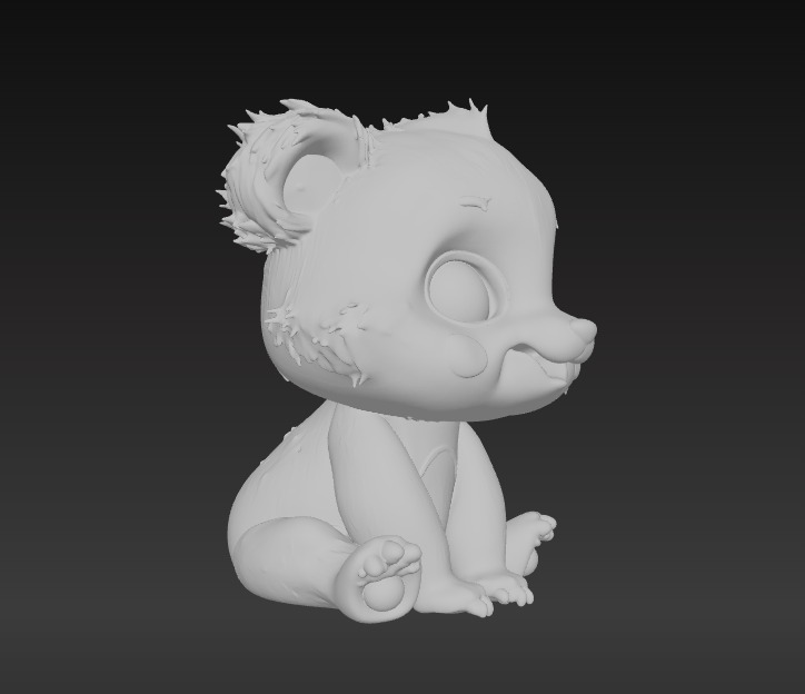 Adorable Panda Trio Cute 3D Printable Figurine Set 3D print model_4