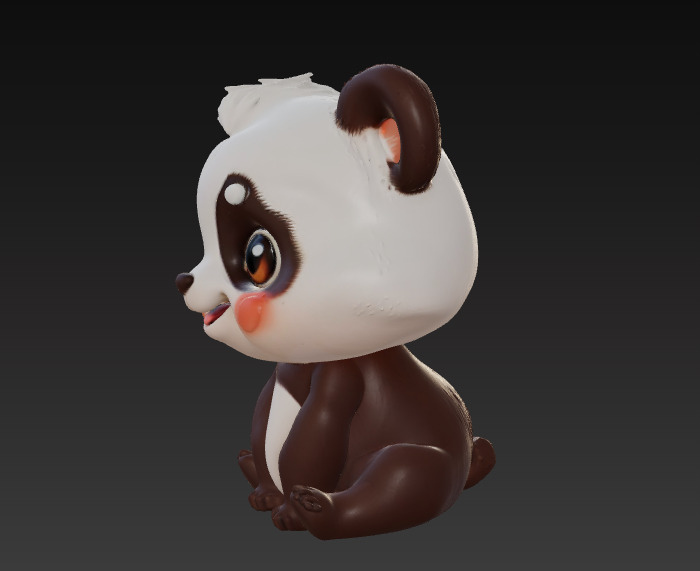 Adorable Panda Trio Cute 3D Printable Figurine Set 3D print model_11