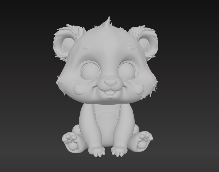 Adorable Panda Trio Cute 3D Printable Figurine Set 3D print model_3
