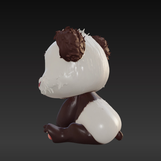 Adorable Panda Trio Cute 3D Printable Figurine Set 3D print model_2