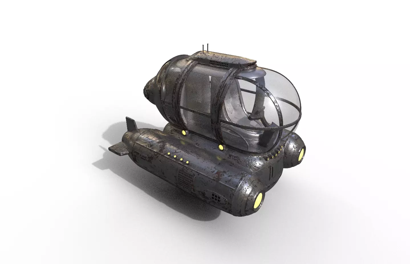 Old Tourist Submersible Terror Low-poly 3D model_0