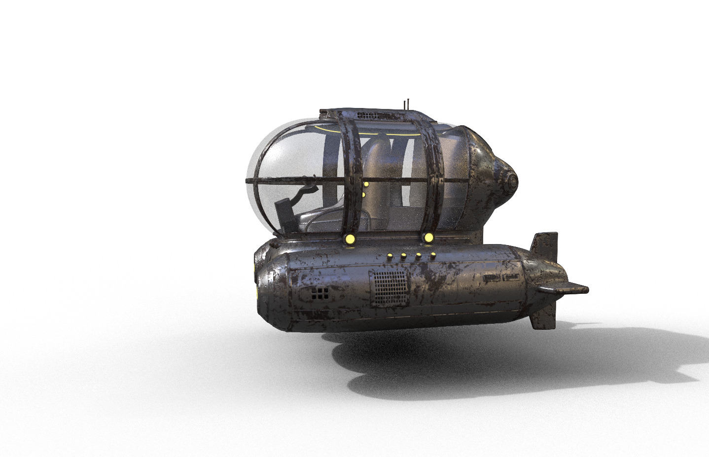 Old Tourist Submersible Terror Low-poly 3D model_2