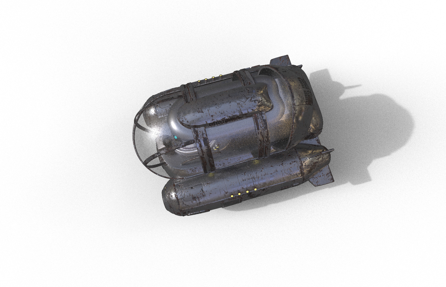 Old Tourist Submersible Terror Low-poly 3D model_4