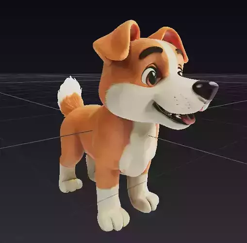 Cute Stylized Dog 3D Model - Game-Ready Static Mesh