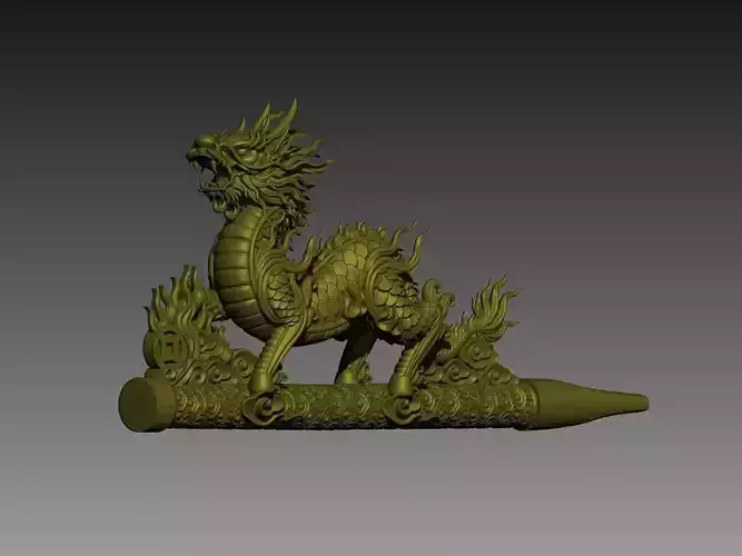 Qilin Dragon Statue