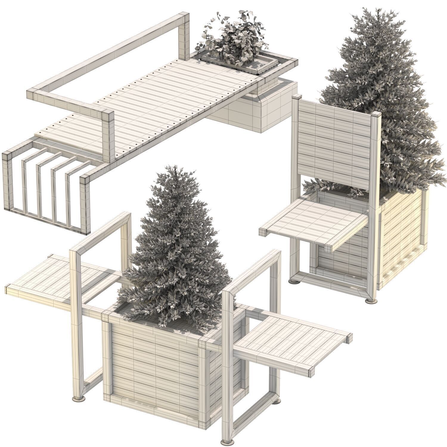 Urban Furniture 03 3D model_2