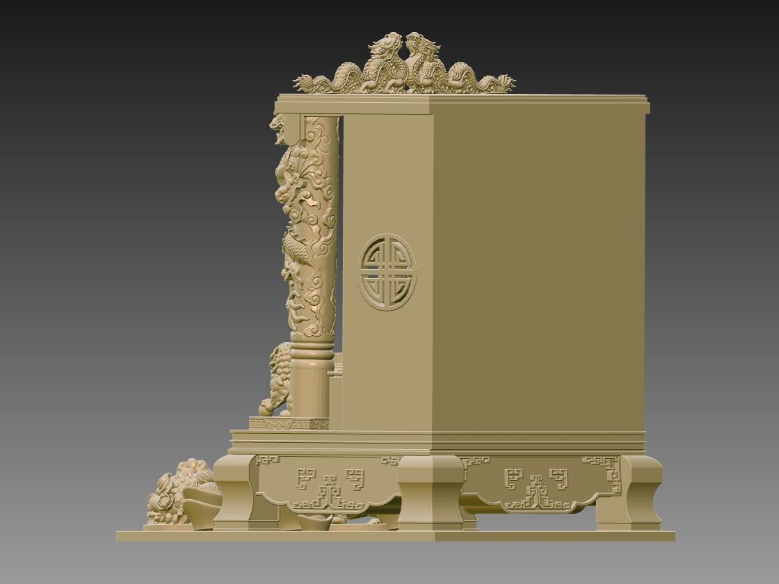 God of Wealth and Earth Altar 3D print model_5