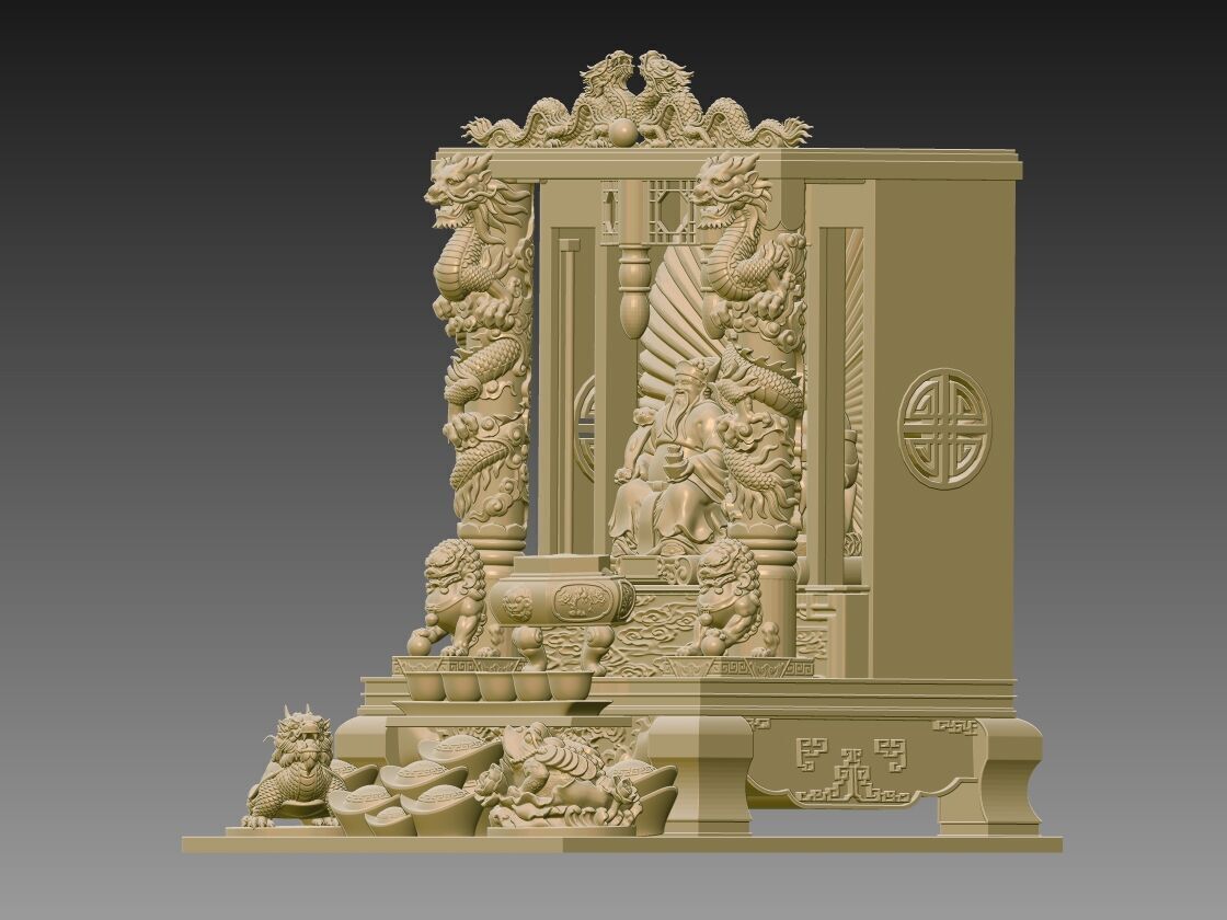 God of Wealth and Earth Altar 3D print model_6