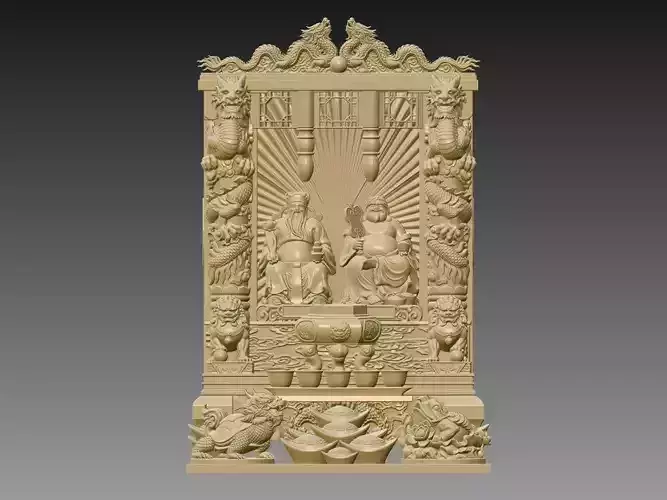 God of Wealth and Earth Altar 3D print model