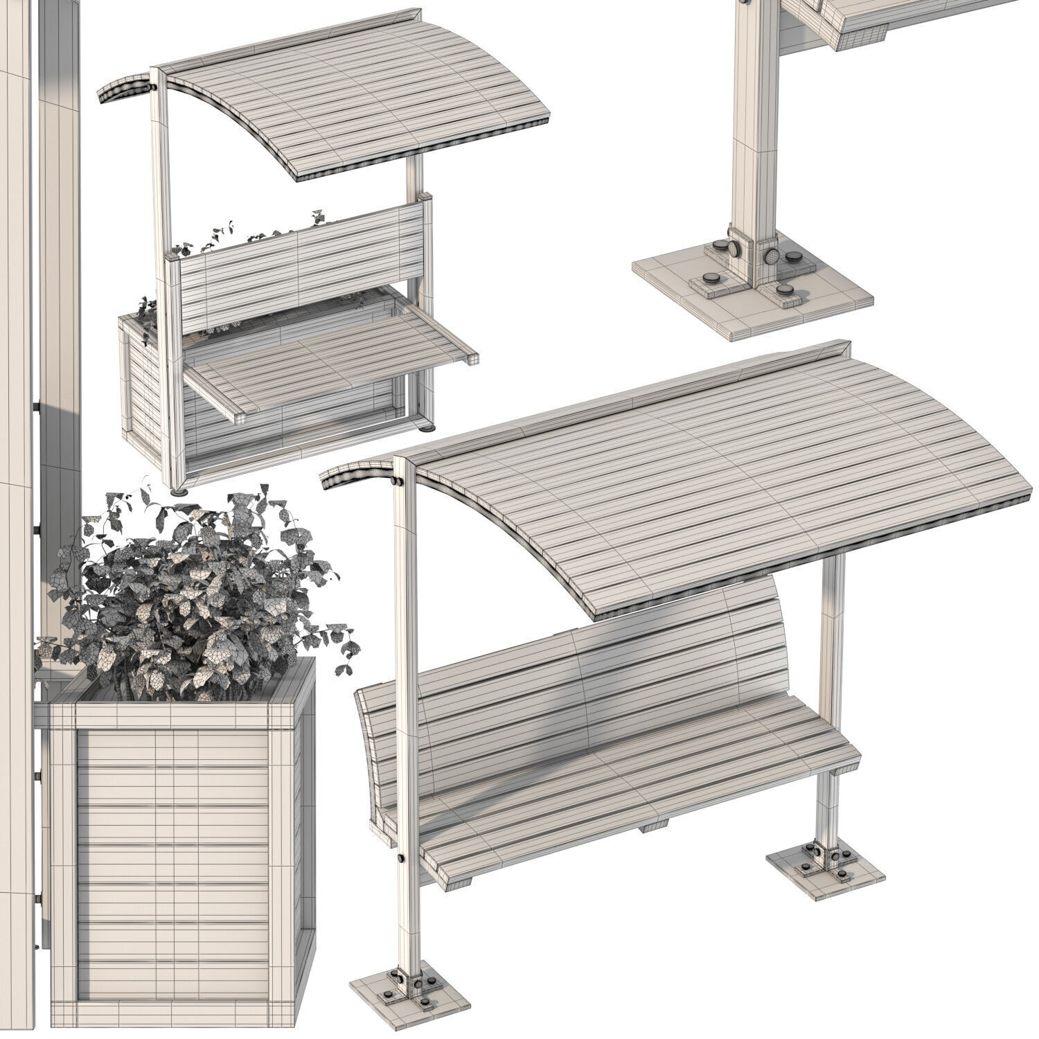 Urban Furniture 04 3D model_4