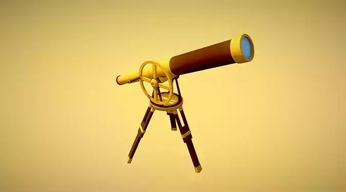 Old Telescope lowpoly