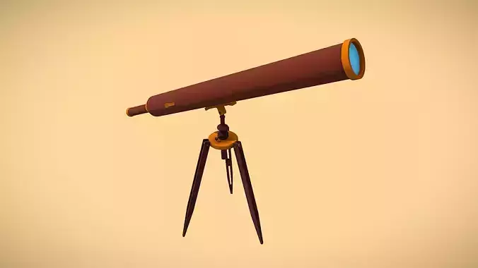 Old Telescope lowpoly