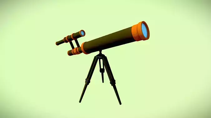 Old Telescope lowpoly