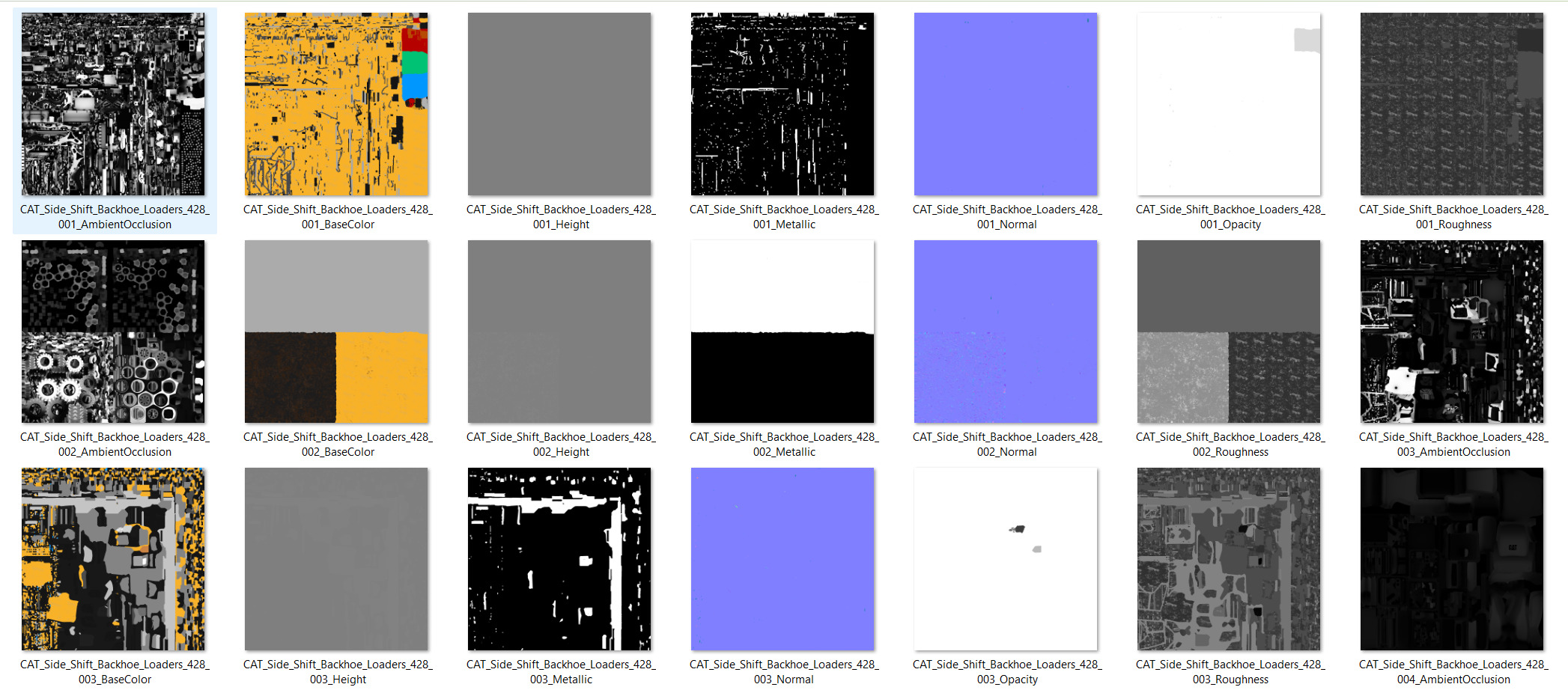 CAT Side Shift Backhoe Loaders 428 3D model_14