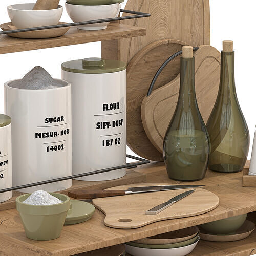 Kitchen Accessory 01 3D model 7