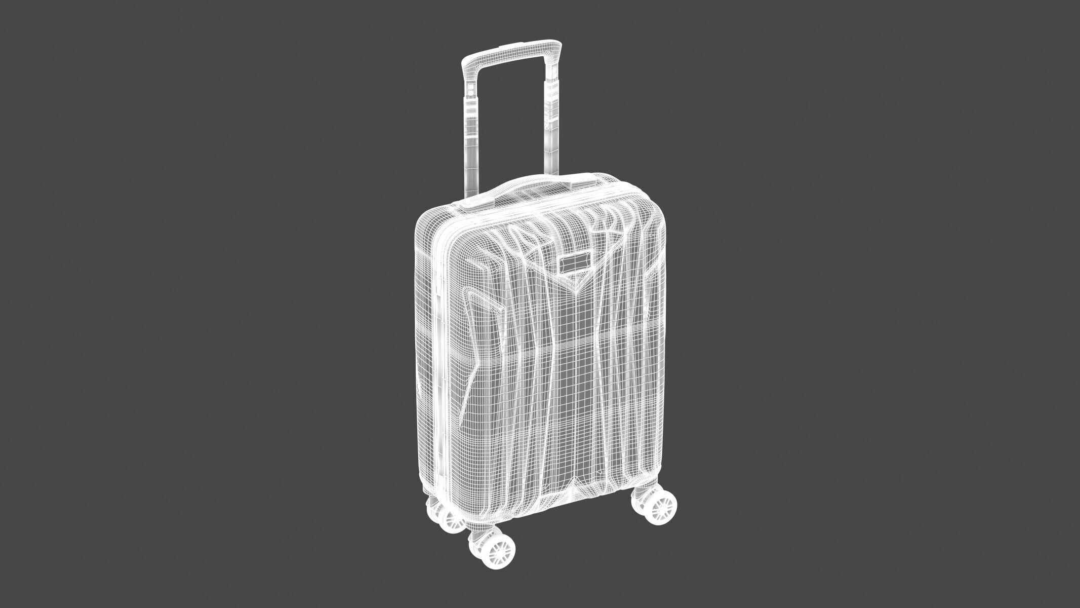 Rolling Travel Suitcase 2 3D model_2