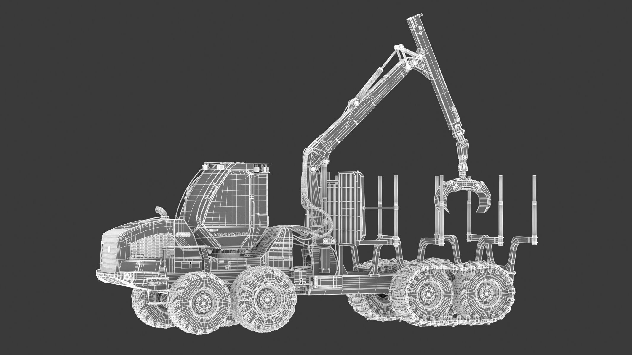 Sampo-Rosenlew FR68 Forwarder 3D model_1