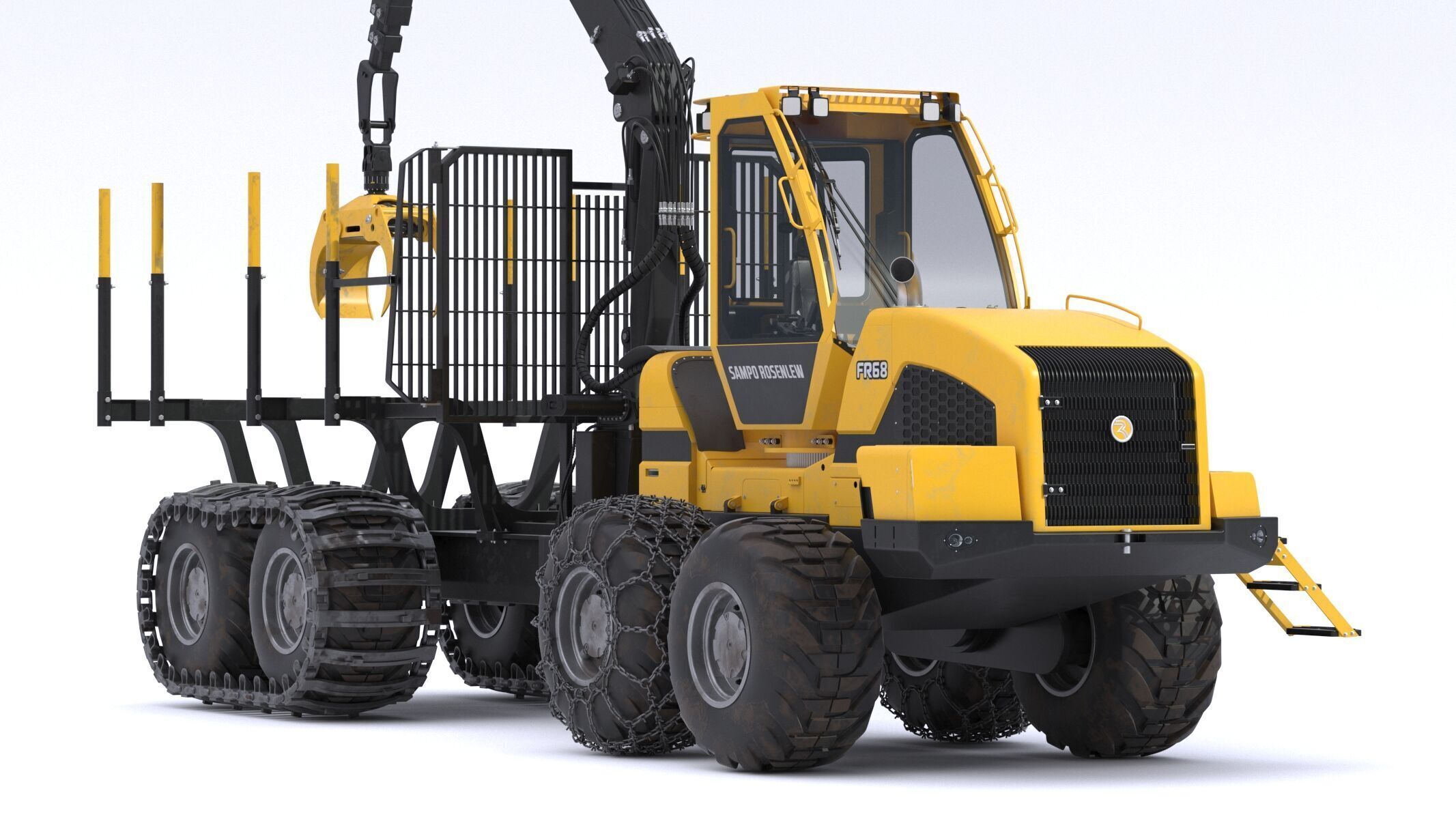 Sampo-Rosenlew FR68 Forwarder 3D model_6