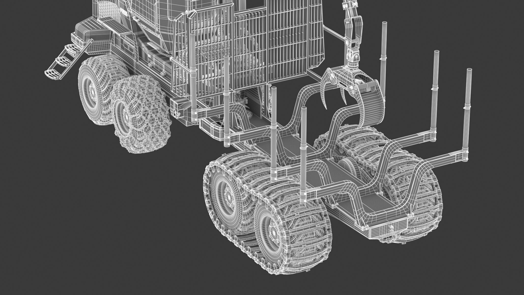 Sampo-Rosenlew FR68 Forwarder 3D model_22