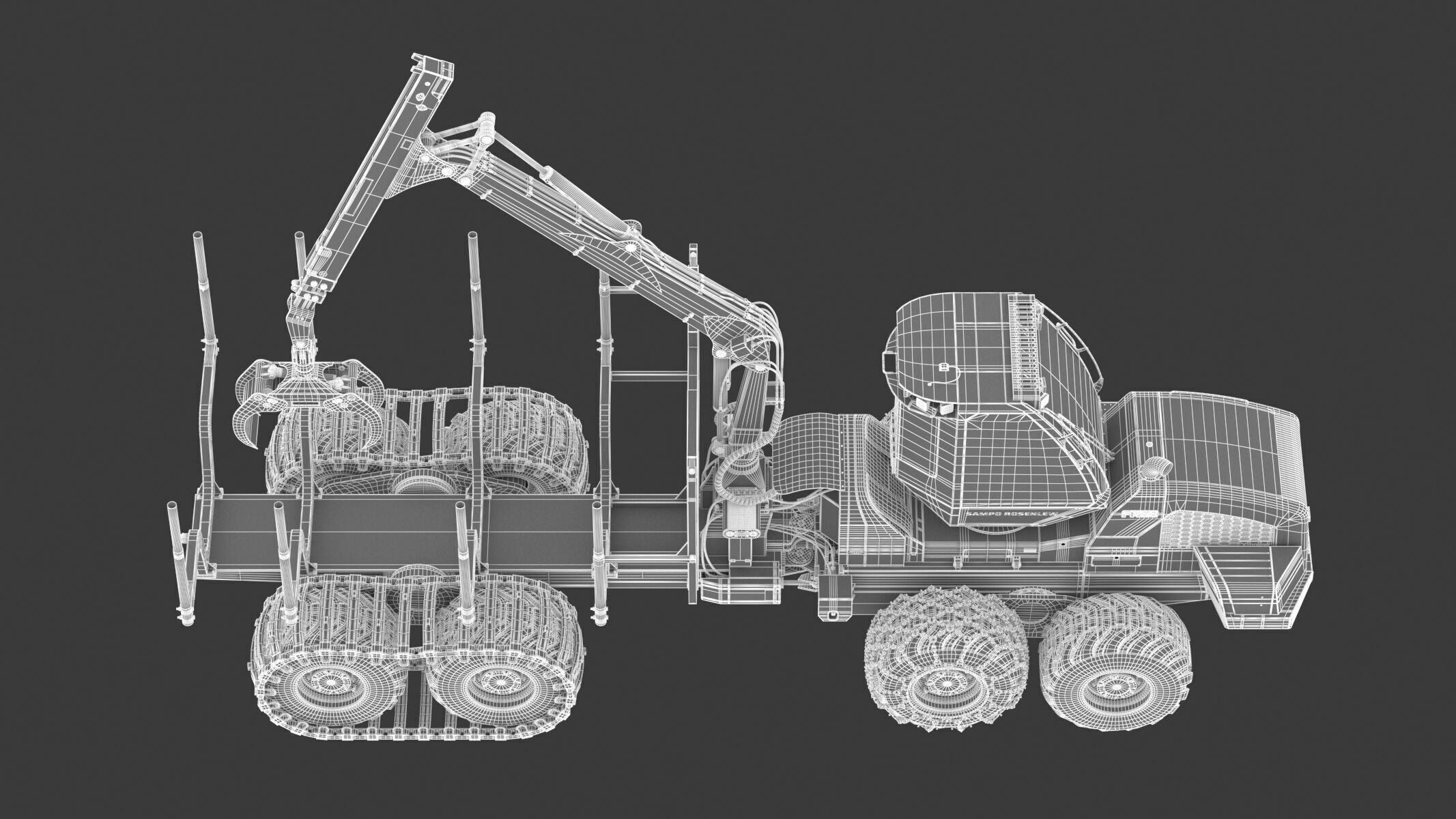 Sampo-Rosenlew FR68 Forwarder 3D model_20