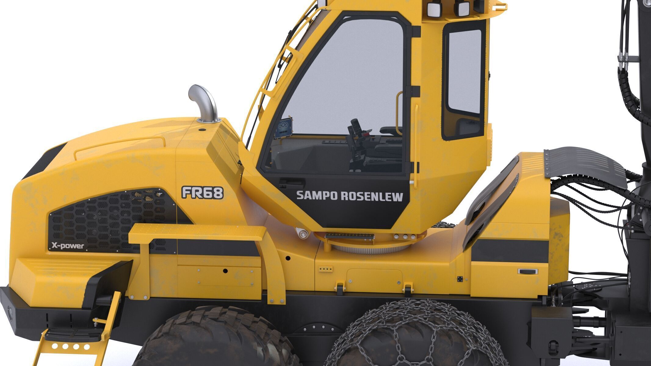 Sampo-Rosenlew FR68 Forwarder 3D model_8