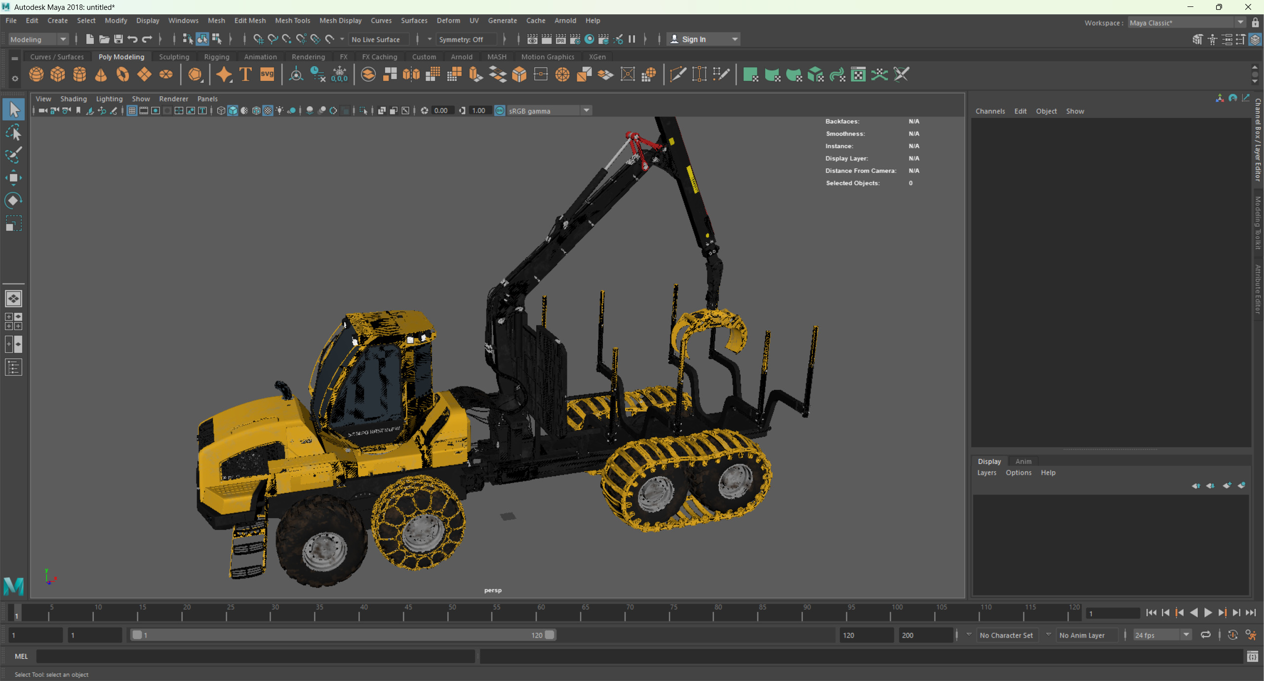 Sampo-Rosenlew FR68 Forwarder 3D model_11