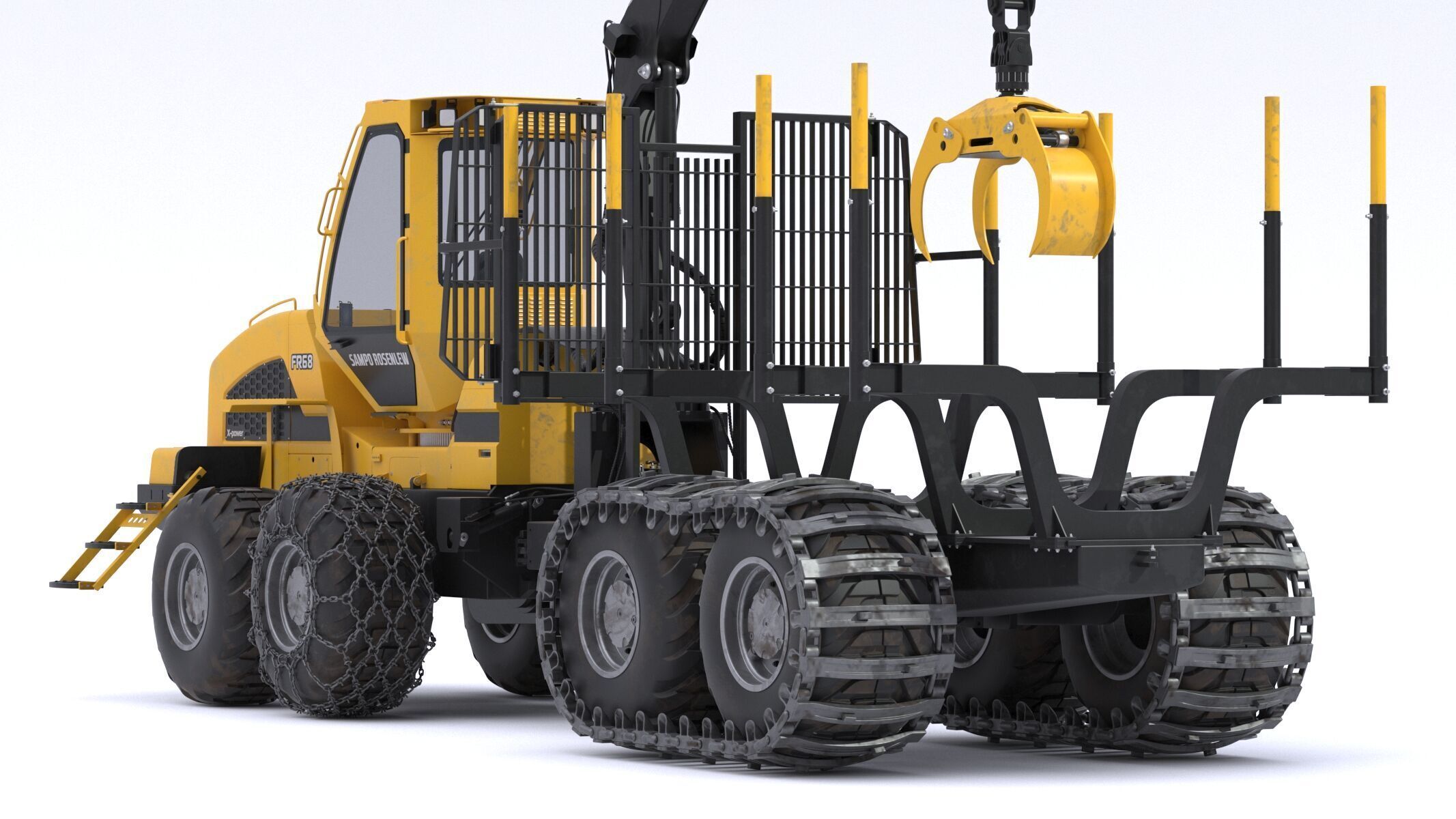 Sampo-Rosenlew FR68 Forwarder 3D model_7