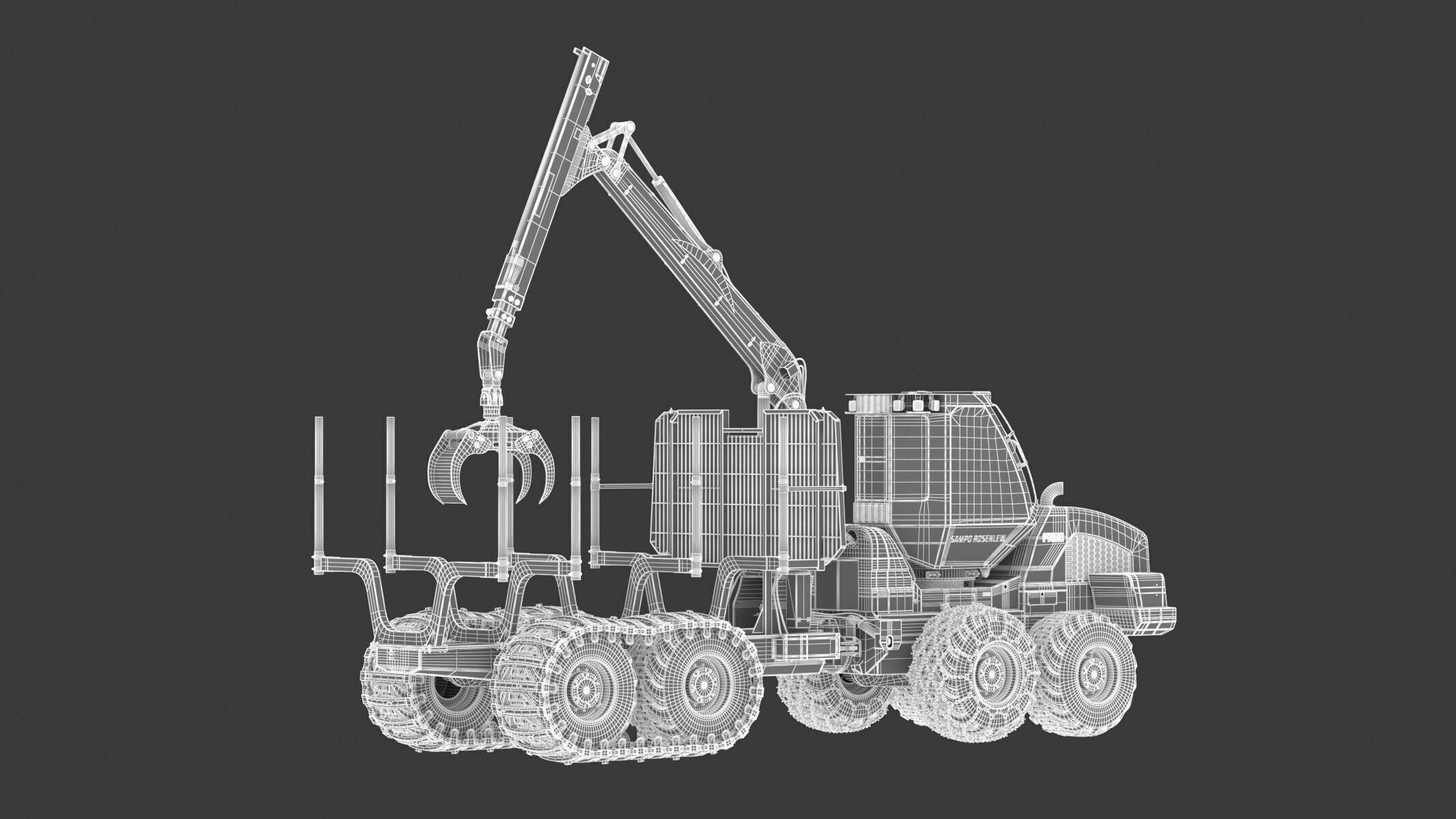 Sampo-Rosenlew FR68 Forwarder 3D model_19