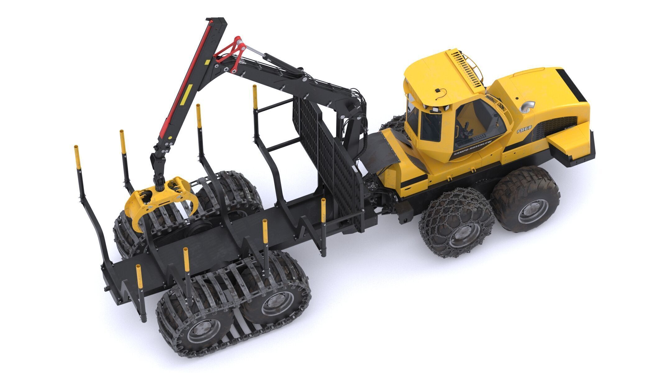 Sampo-Rosenlew FR68 Forwarder 3D model_13