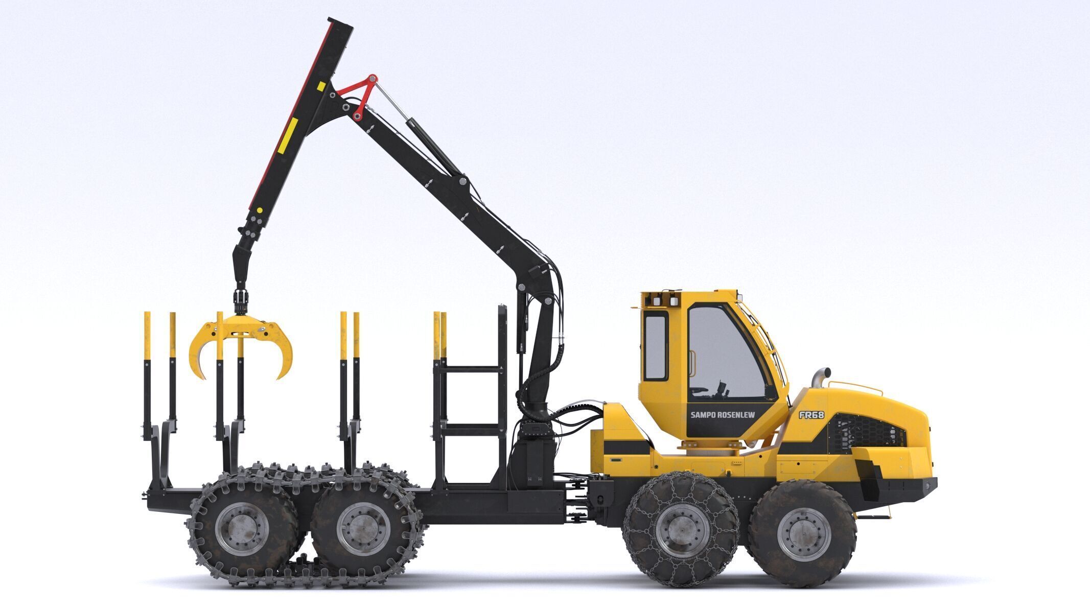 Sampo-Rosenlew FR68 Forwarder 3D model_14