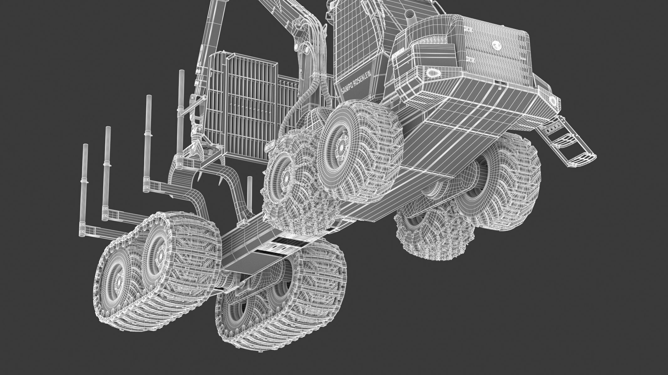 Sampo-Rosenlew FR68 Forwarder 3D model_23