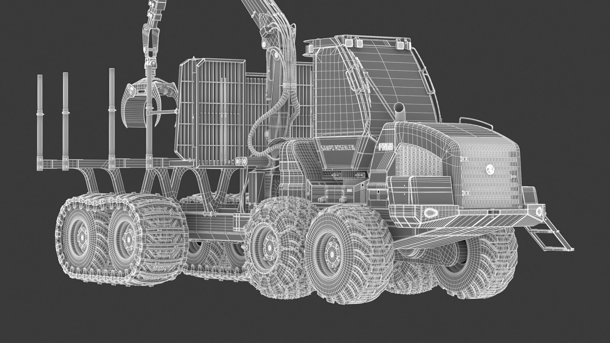 Sampo-Rosenlew FR68 Forwarder 3D model_21