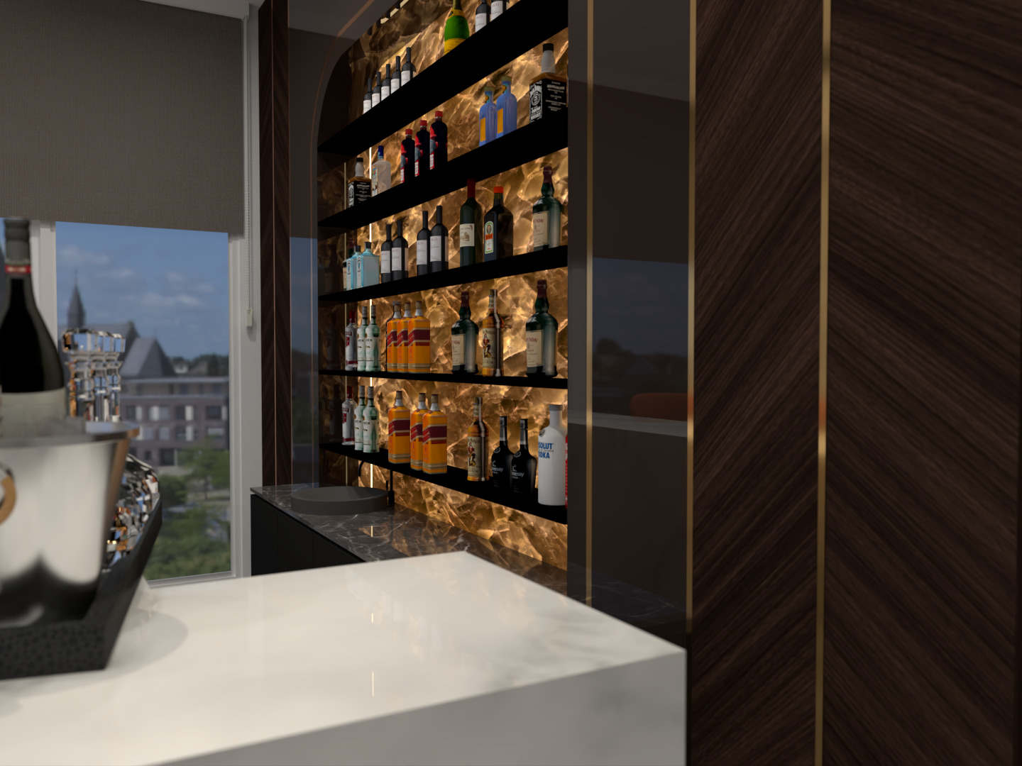 4 Bar Counters  3D model_3