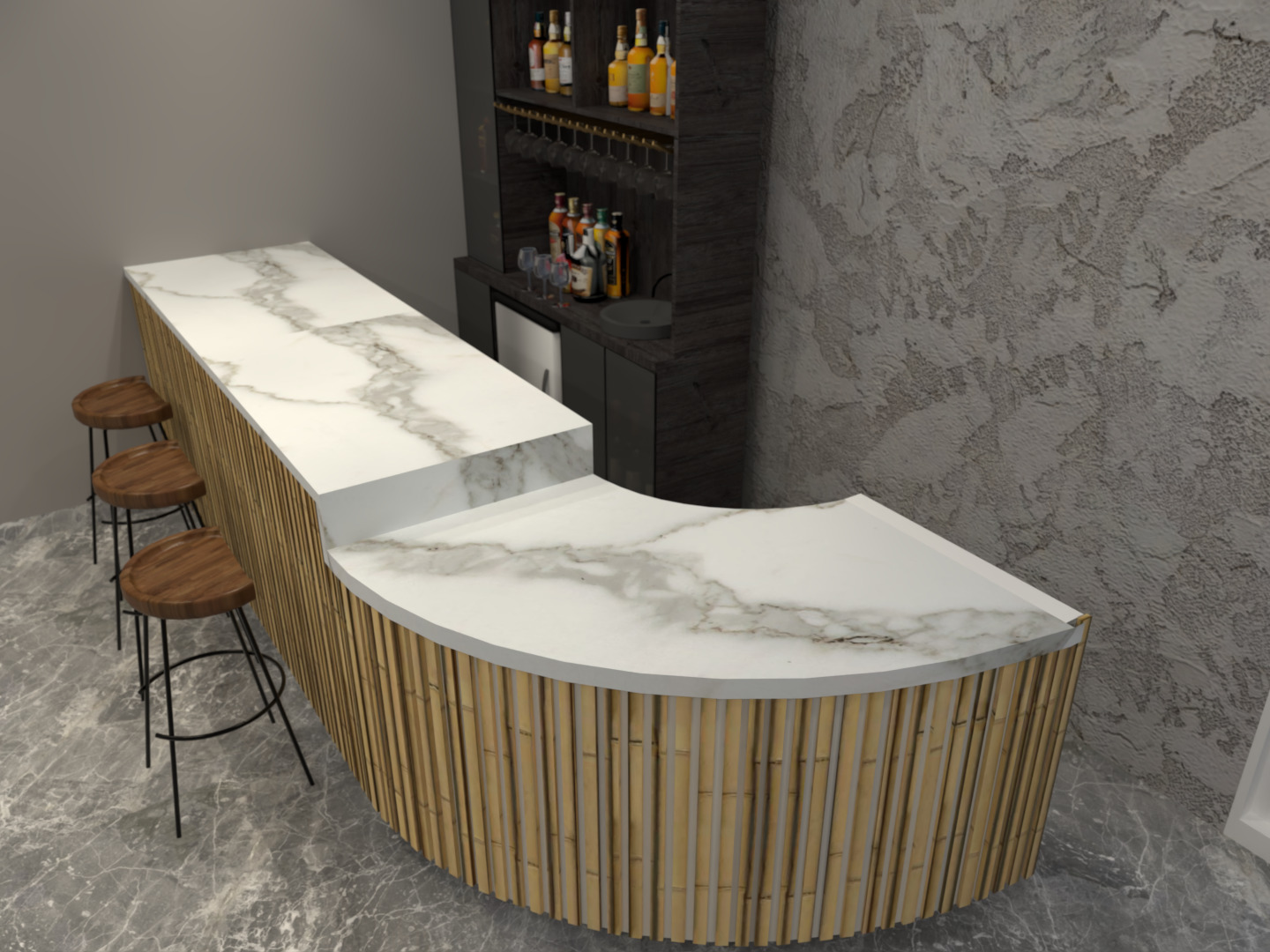 4 Bar Counters  3D model_10