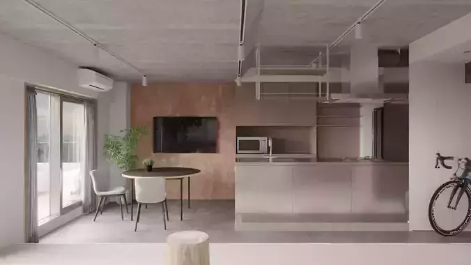 Living Room and Kitchen