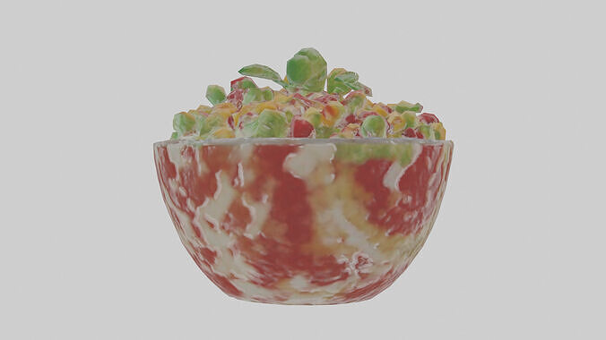 Ambrosia Salad Model Low-poly 3D model 3